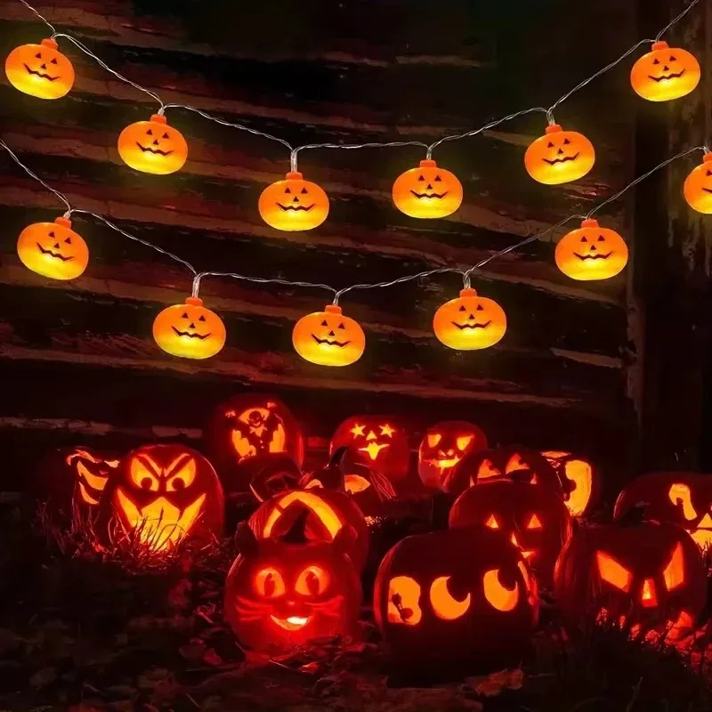 Pumpkin Halloween String Light - Outdoor Lighting Halloween ulasan dan harga