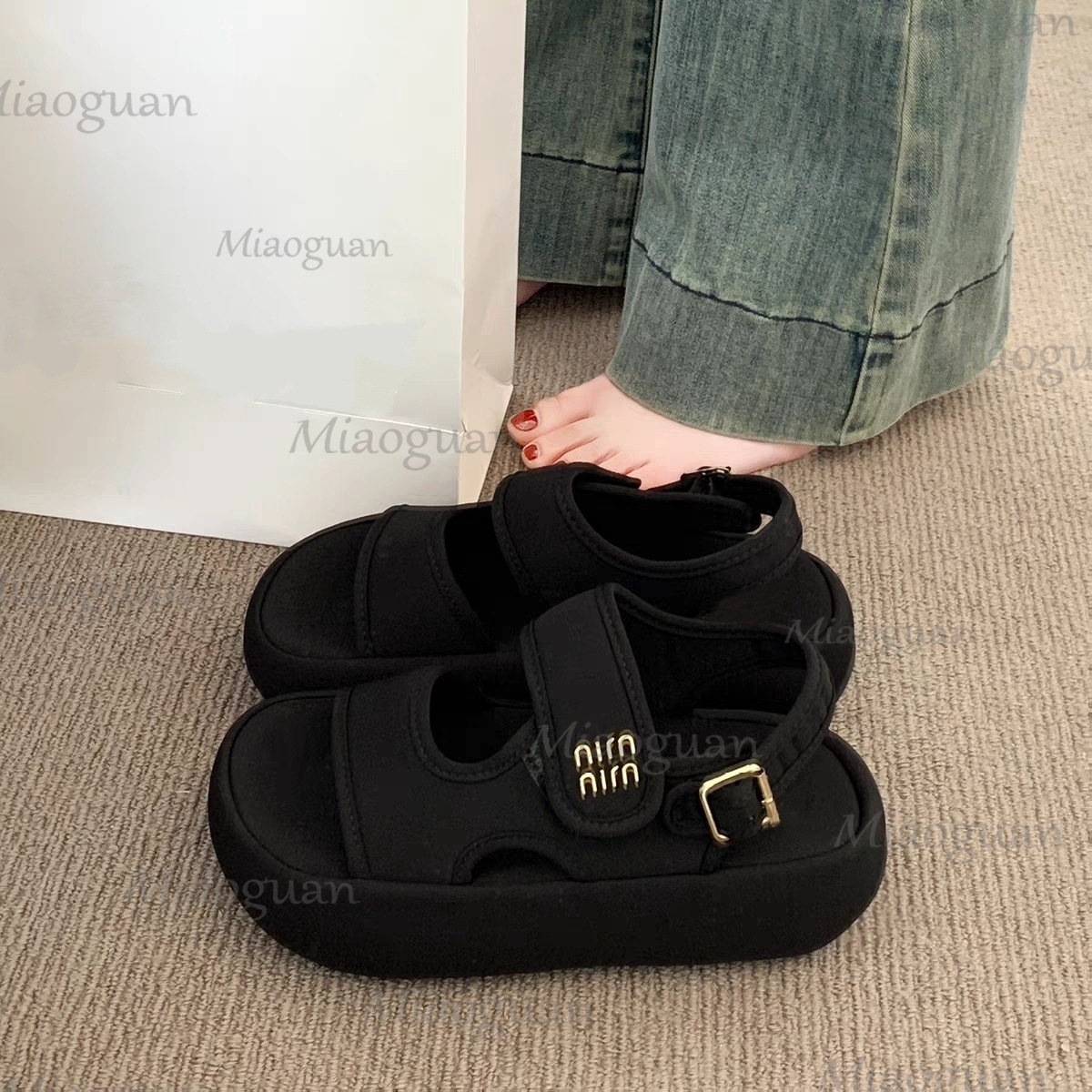Summer Thick Platform Slides S - Outdoor Lighting Hooks ulasan dan harga