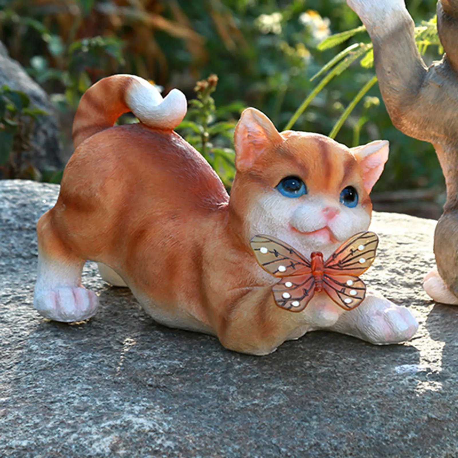 Outdoor Cat Sculpture Figurine - Landscape Spike Light ulasan dan harga