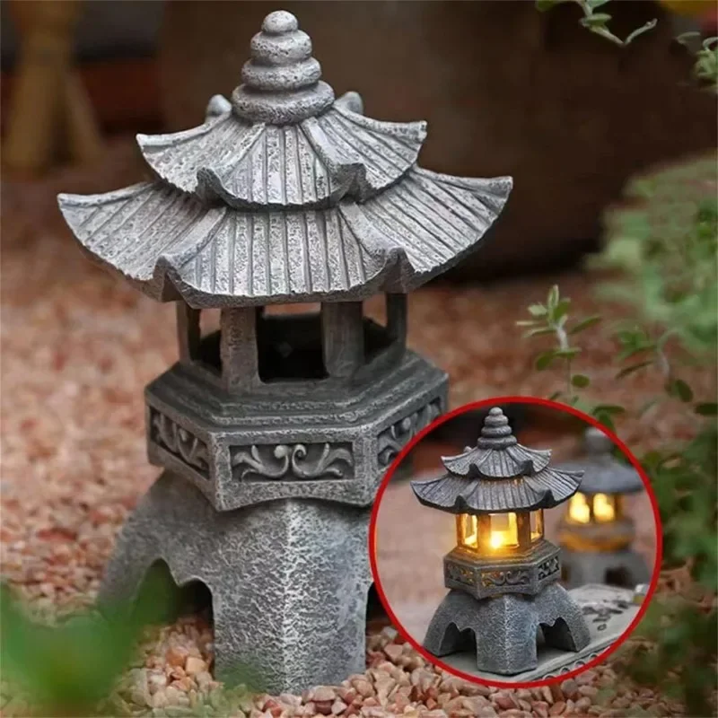 Solar Japanese Pagoda Lantern  - Outdoor Zen Lighting ulasan dan harga
