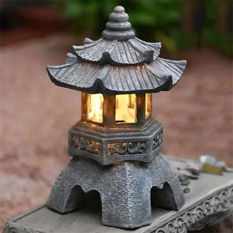 Solar Japanese Pagoda Lantern  - Outdoor Zen Lighting ulasan dan harga