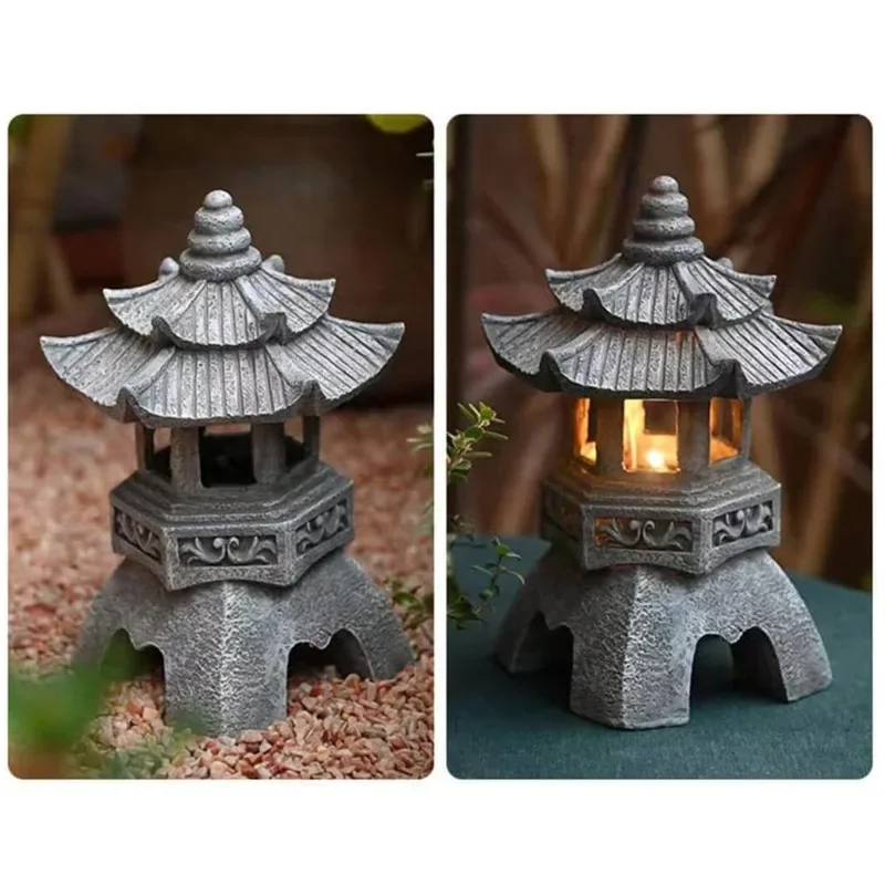 Solar Japanese Pagoda Lantern  - Outdoor Zen Lighting ulasan dan harga