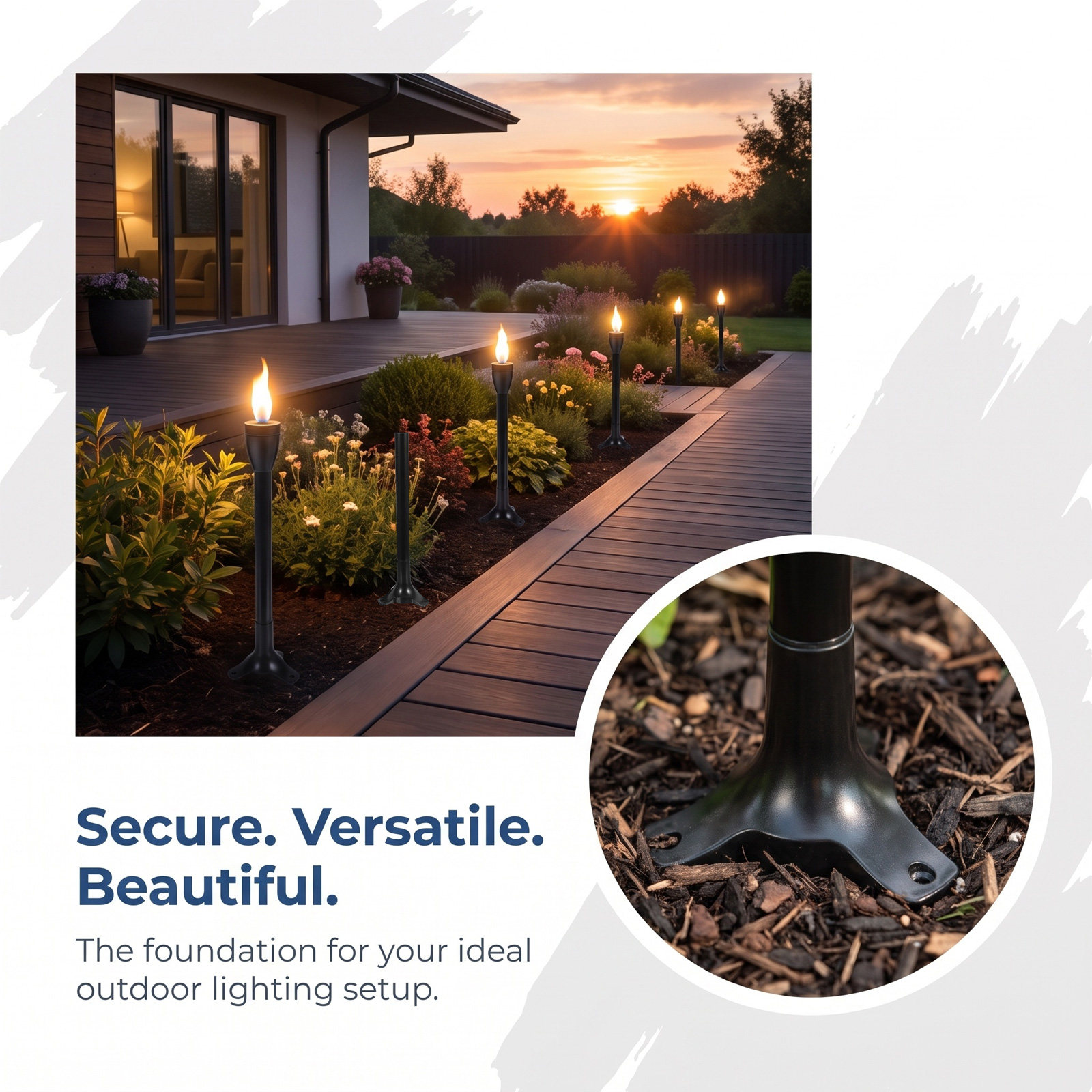 6Set Garden Torch Stake Replac - Outdoor Lighting Patio ulasan dan harga