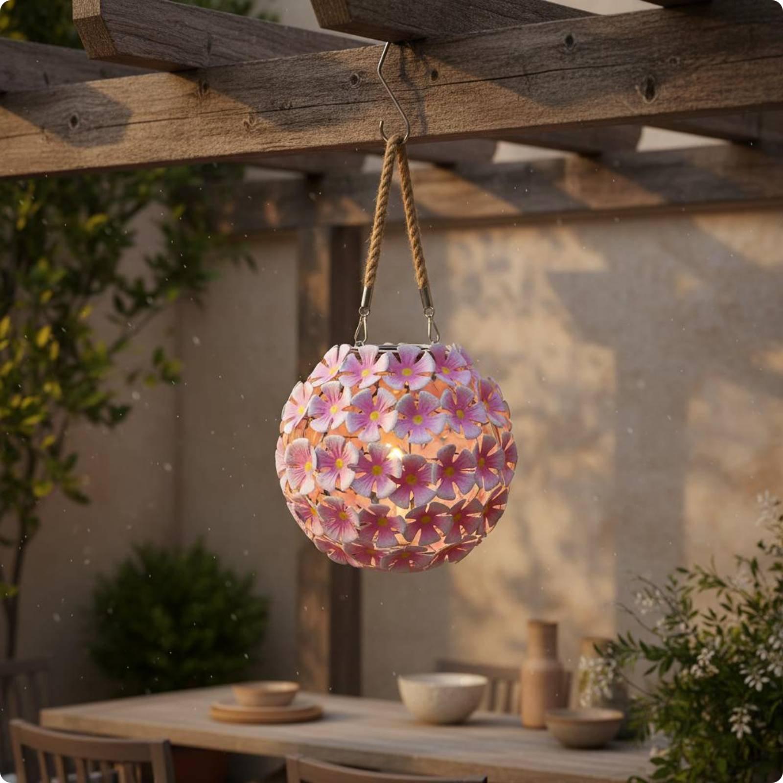 Solar Powered Wrought Iron Flo - Outdoor Lighting Tree ulasan dan harga